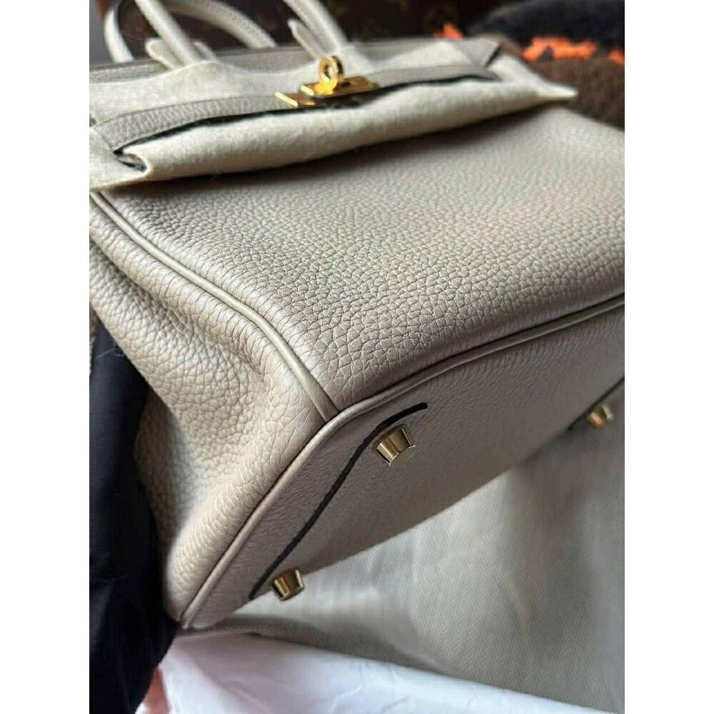 🌸 RARE BNIB HERMÈS Birkin 25 Gris Tourterelle Togo • U Stamp 2022 • Full Set 🌸 - Picture 6 of 16
